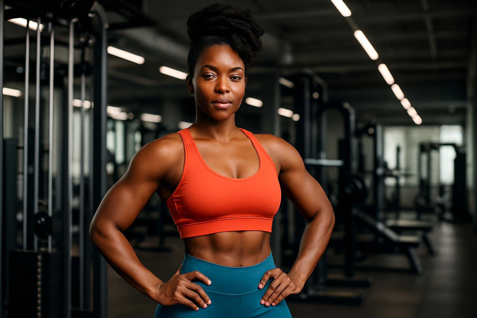 African American female model 